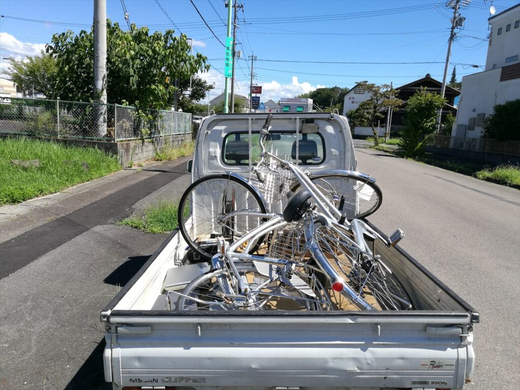 揖斐郡揖斐川町で回収させていただいた自転車